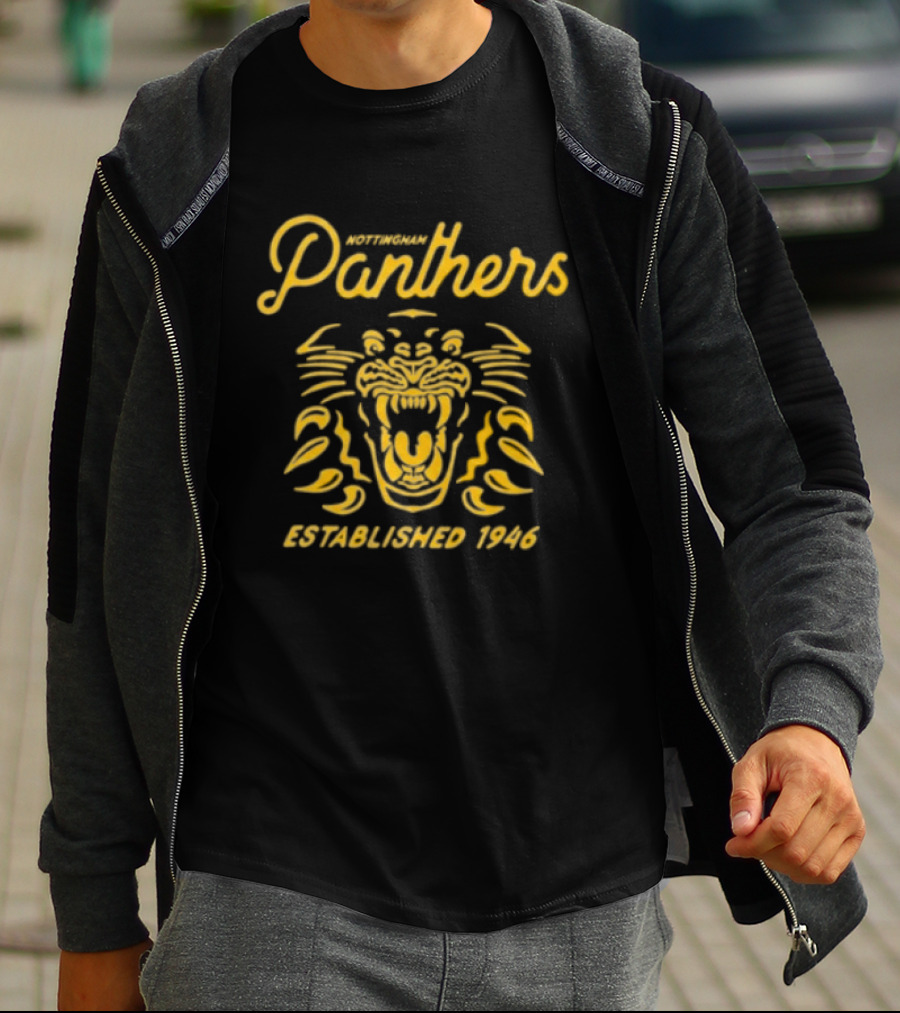 Panthers Established 1946 Retro Black Script 26 27 T-Shirt