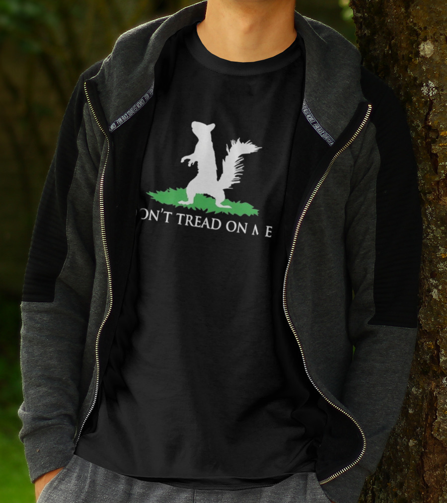 Don't Tread On Me Squirrel Gadsden Flag Missing Letter Puzzle T-Shirt