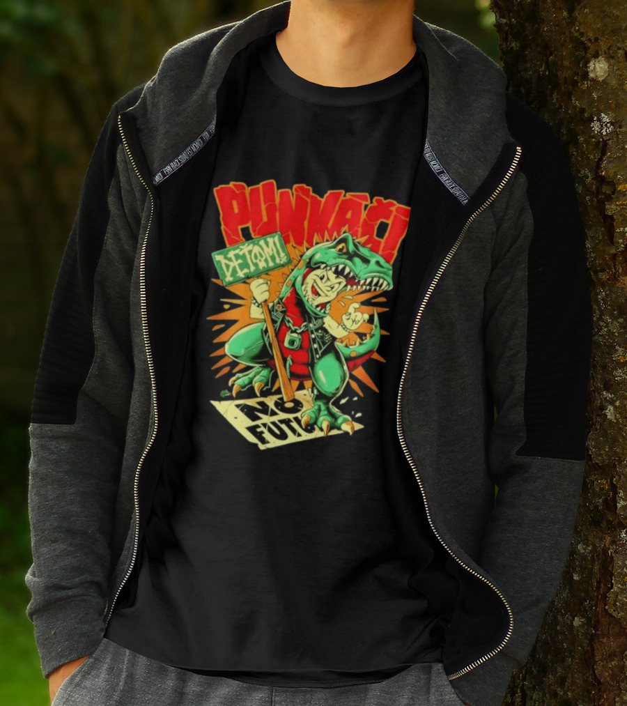 Punkači Deťomi No Future Dinosaur Punk Rock Rebellion T-Shirt