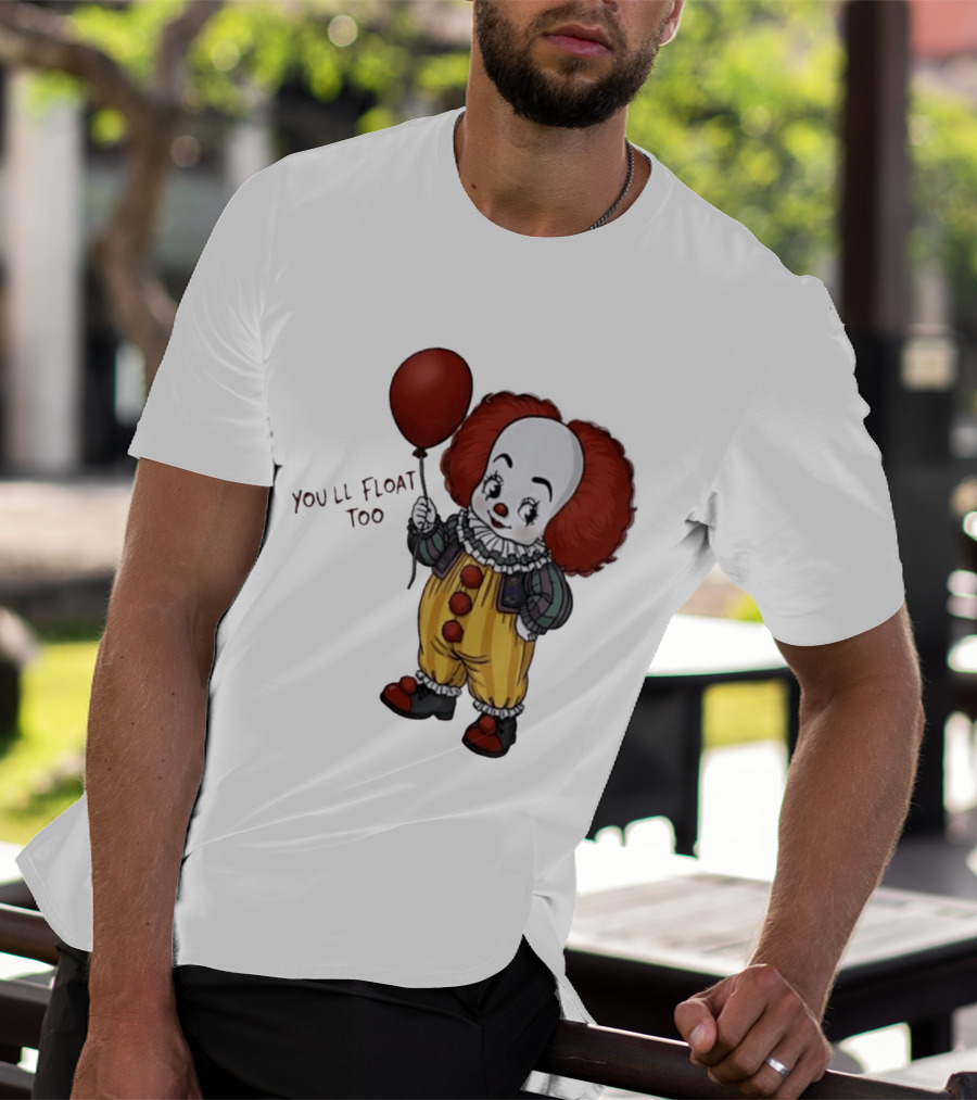 Pennywise Clown You'll Float Too Red Balloon T-Shirt