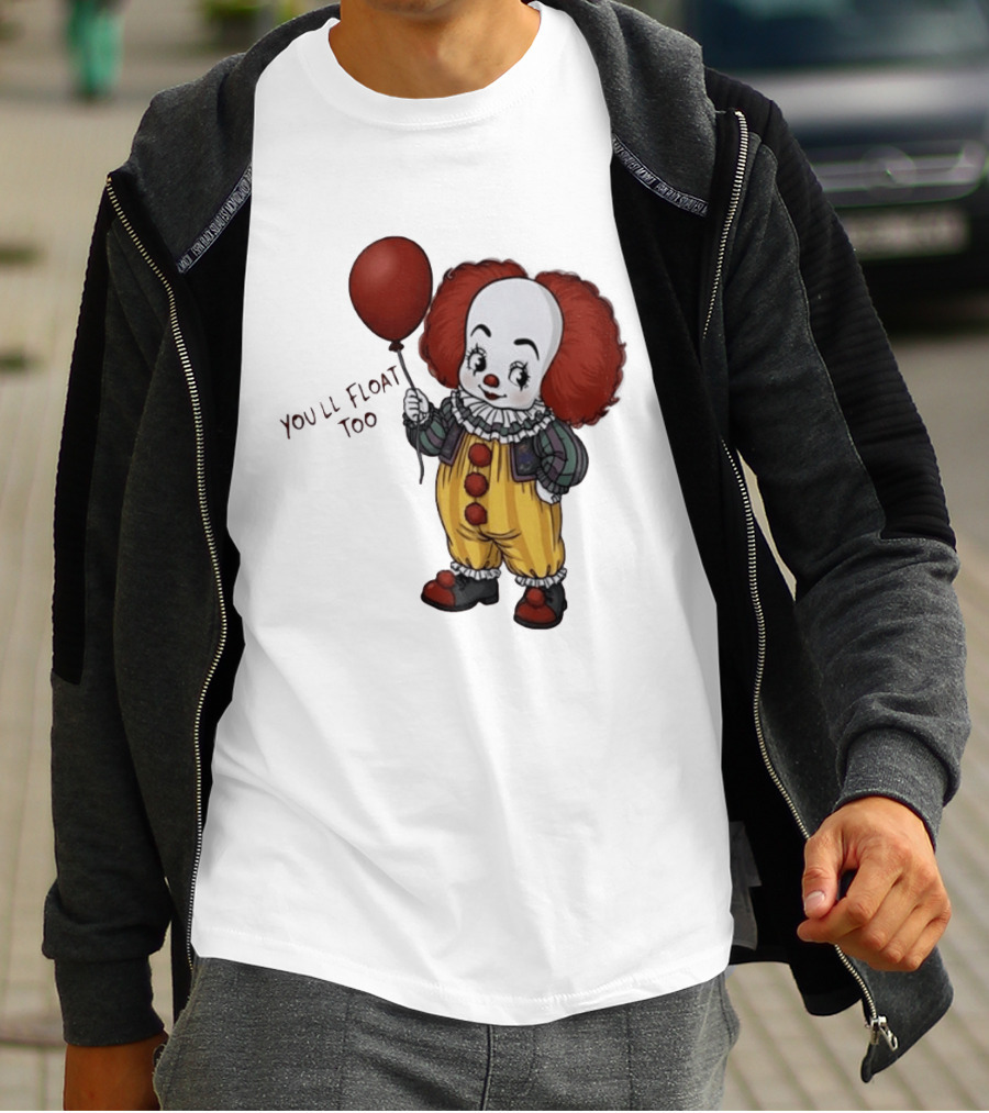Pennywise Clown You'll Float Too Red Balloon T-Shirt