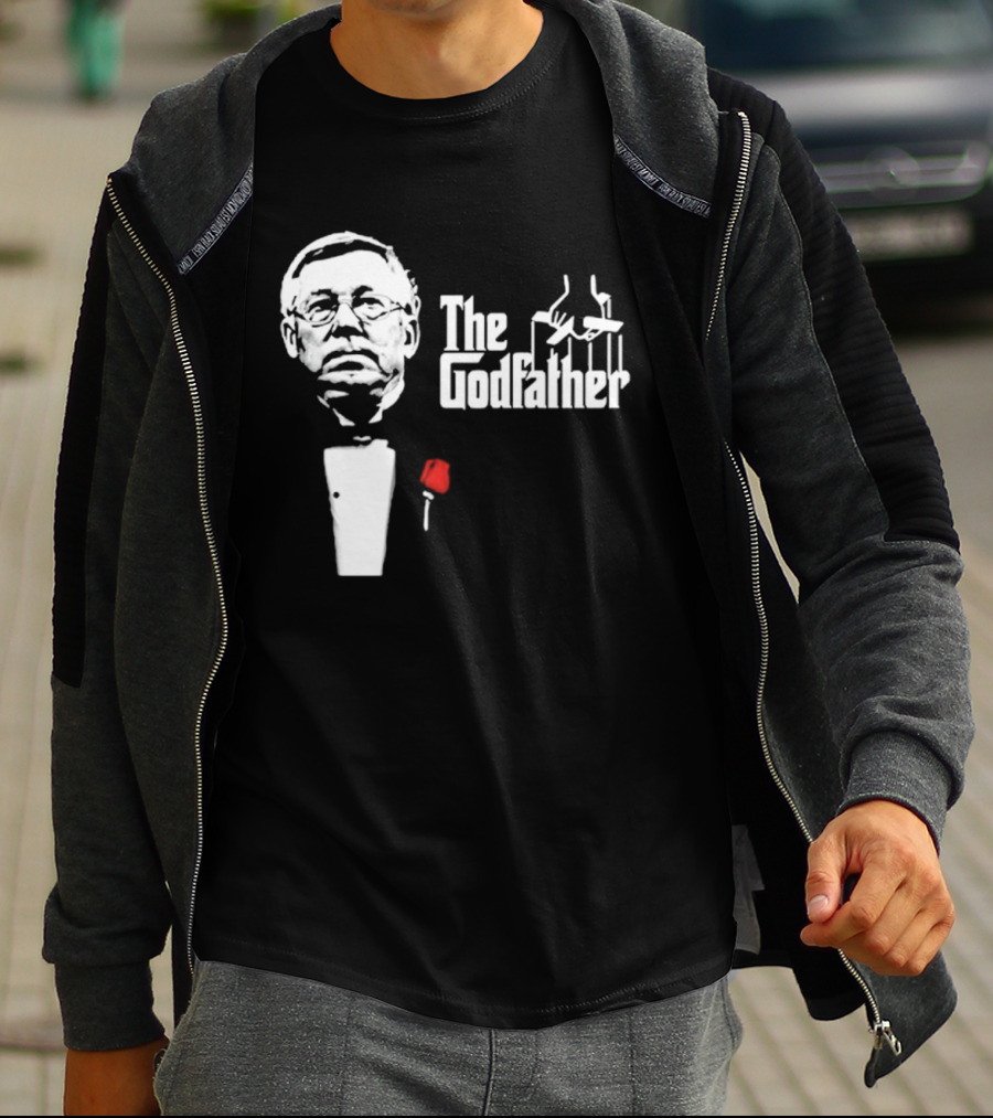 Sir Alex Ferguson The Godfather Tribute With Red Rose T-Shirt