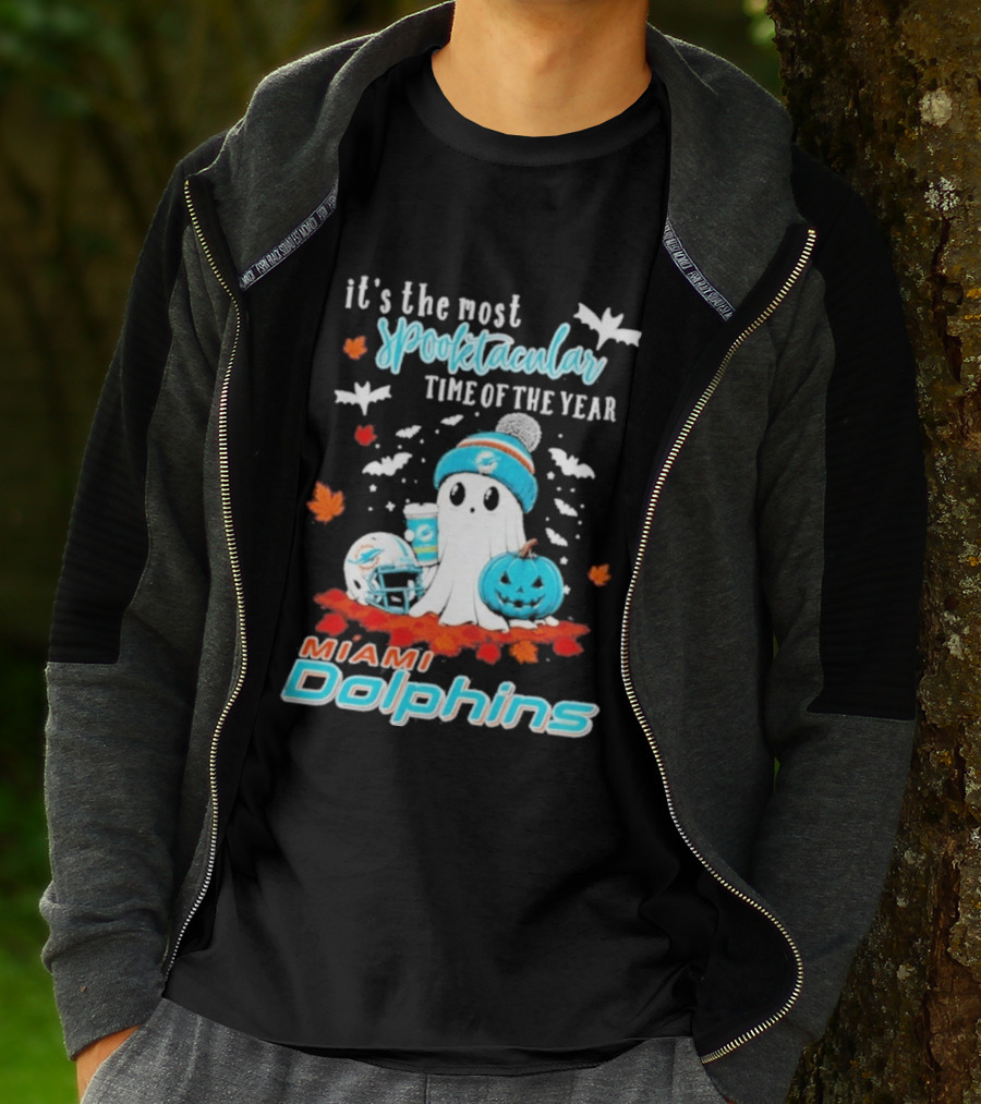 Miami Dolphins Halloween 2026 Most Spooktacular Time Of The Year T-Shirt