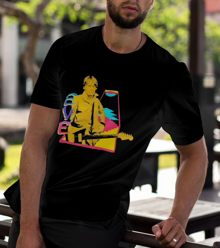 Steve Perry 80s Rock Vibes Retro Guitar T-Shirt