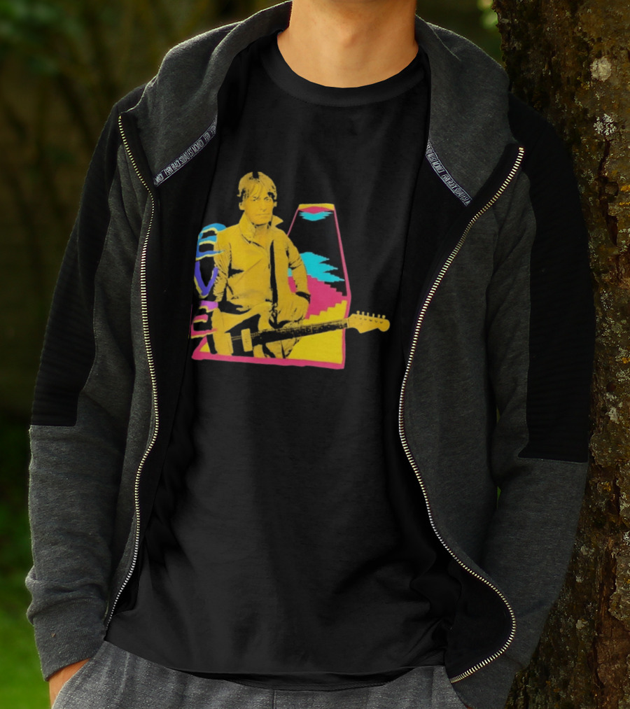 Steve Perry 80s Rock Vibes Retro Guitar T-Shirt
