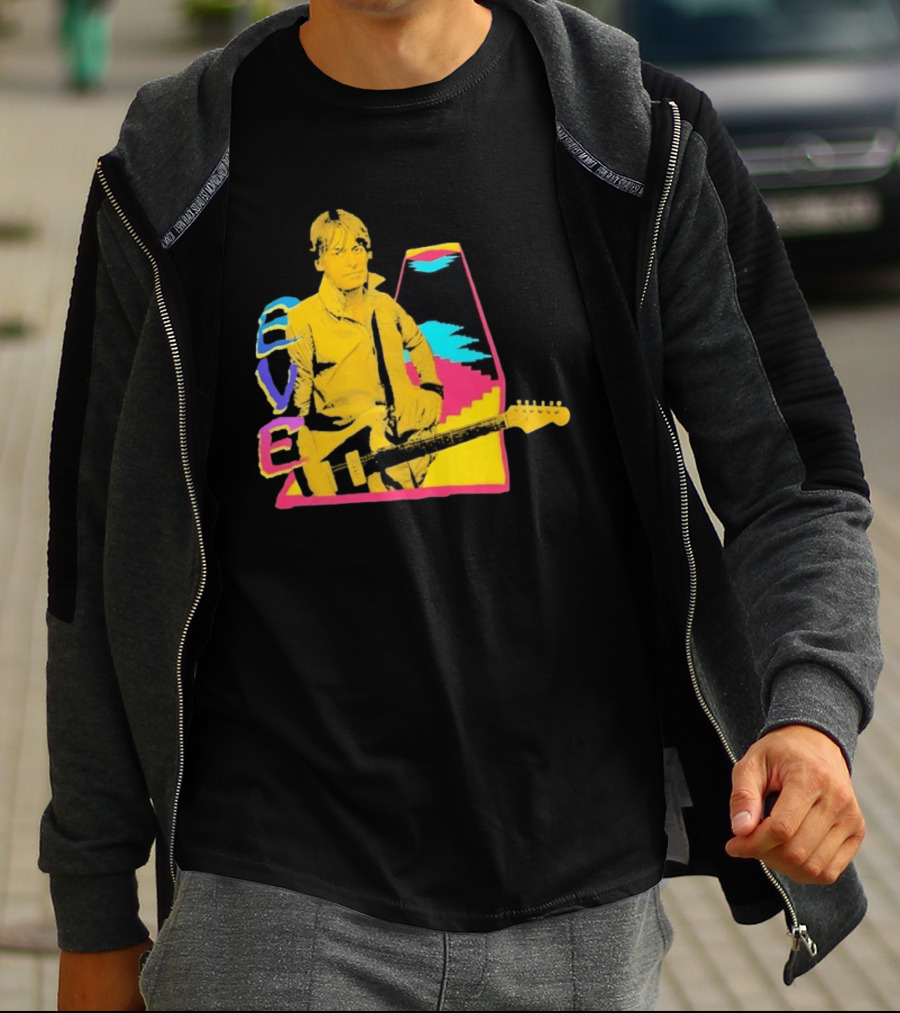 Steve Perry 80s Rock Vibes Retro Guitar T-Shirt