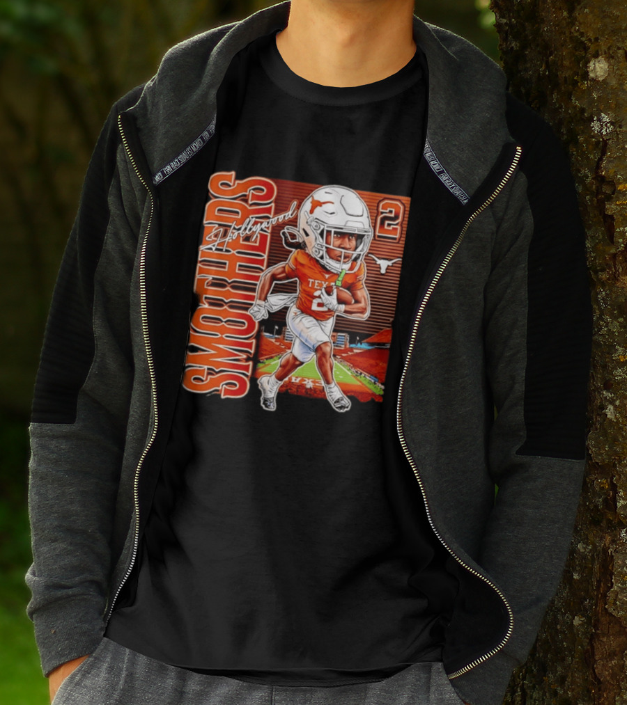 Hollywood Smothers Texas Longhorns Number 2 Football Player Action T-Shirt