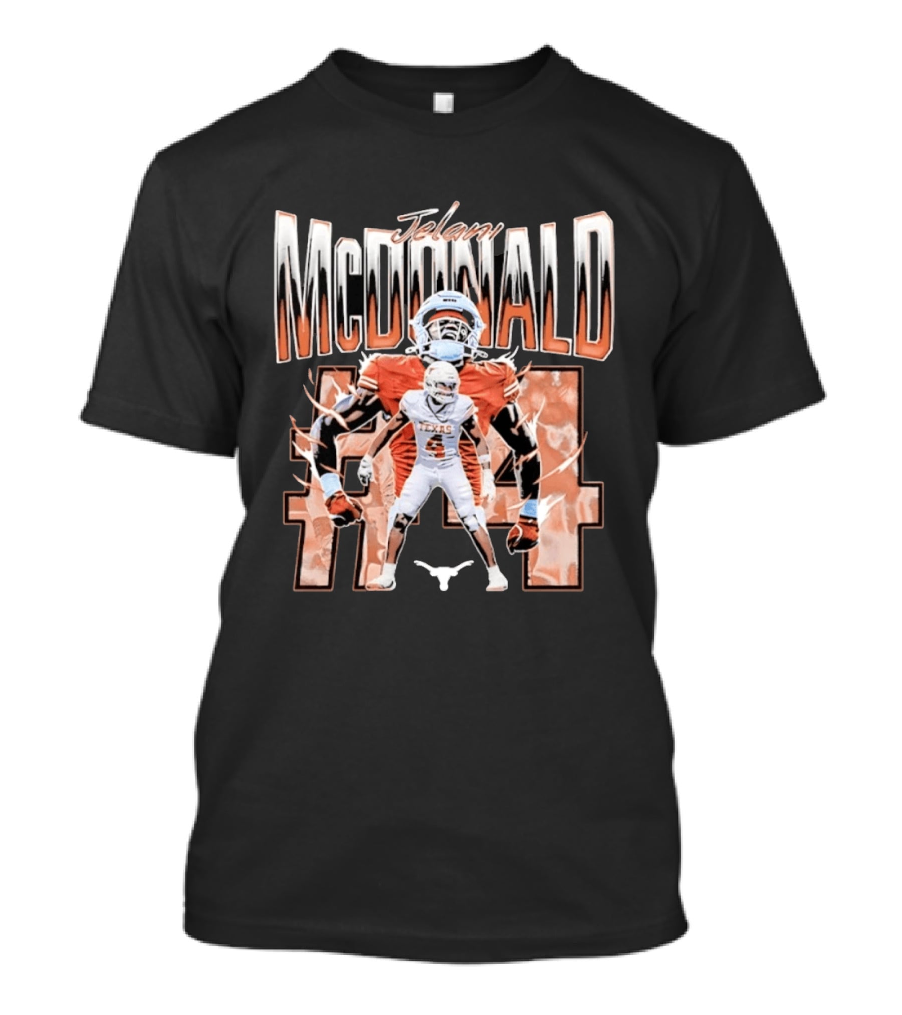 Jelani McDonald Texas Longhorns Football 44 T-Shirt