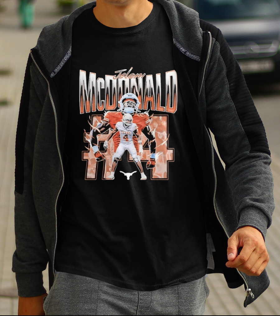 Jelani McDonald Texas Longhorns Football 44 T-Shirt