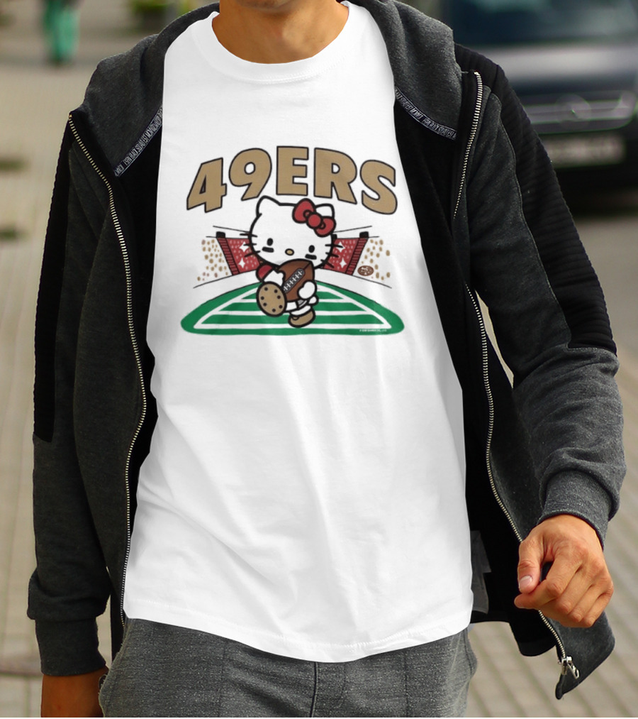 Hello Kitty 49ers Football San Francisco Fan Gear T-Shirt