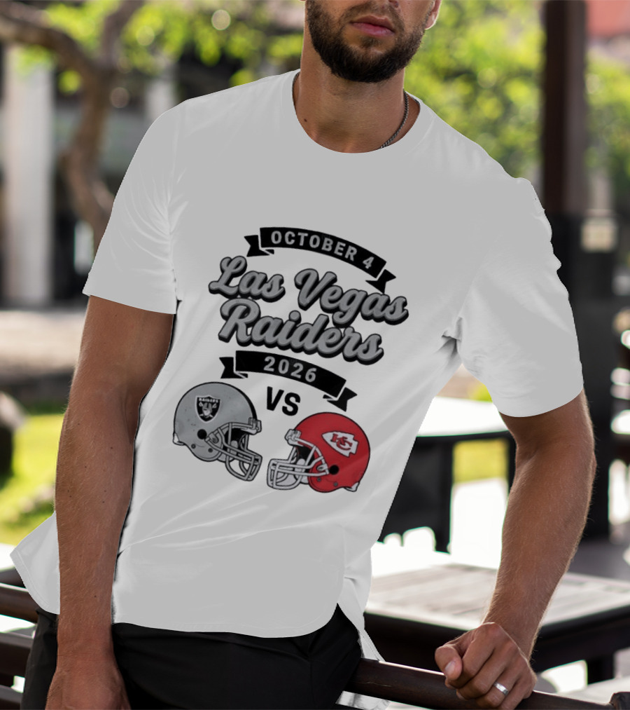 October 4 Las Vegas Raiders 2026 Vs Kansas City Chiefs T-Shirt