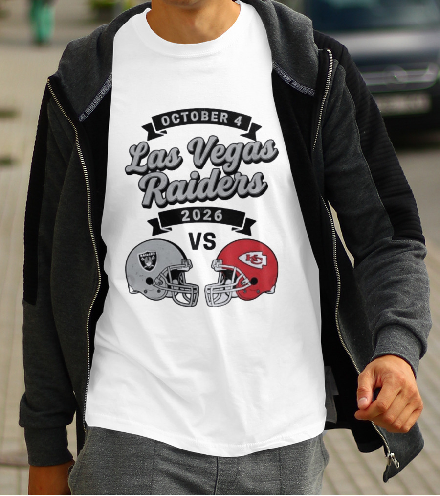 October 4 Las Vegas Raiders 2026 Vs Kansas City Chiefs T-Shirt