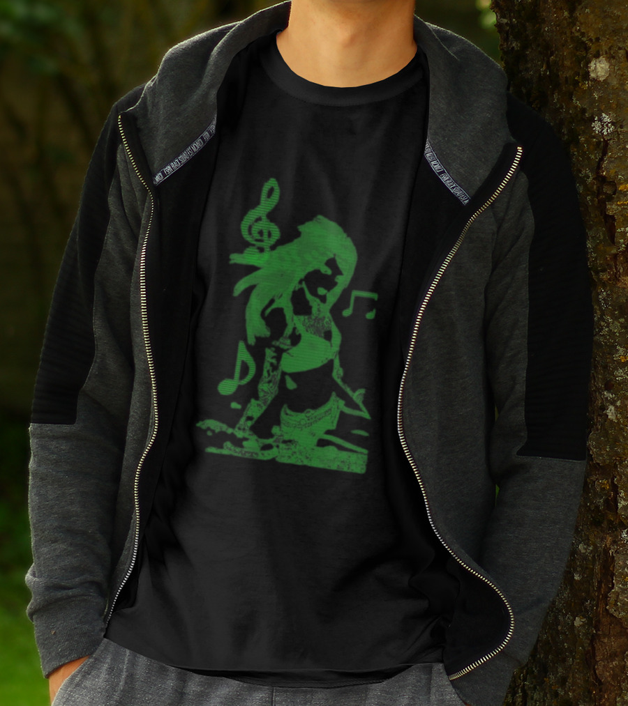 6Arelyhuman Store Digital Dancer Binary Musical Vibe T-Shirt