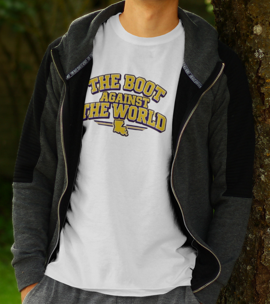 The Boot Against The World Louisiana State Pride T-Shirt