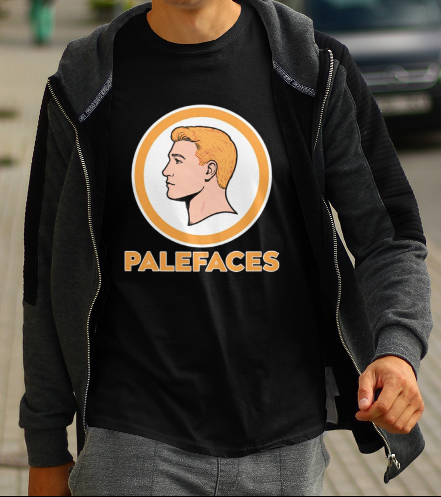 Caucasians Palefaces Orange Circle T-Shirt