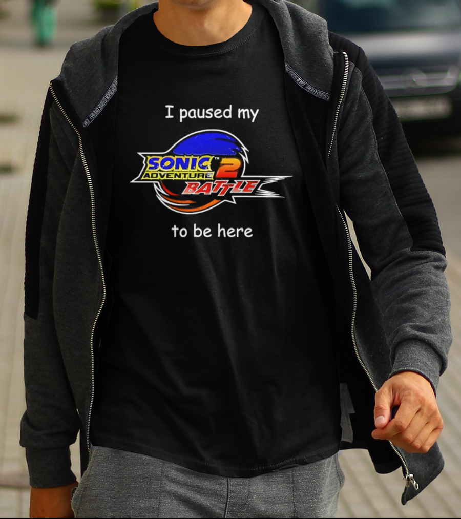 I Paused My Sonic The Hedgehog 2 Battle To Be Here T-Shirt