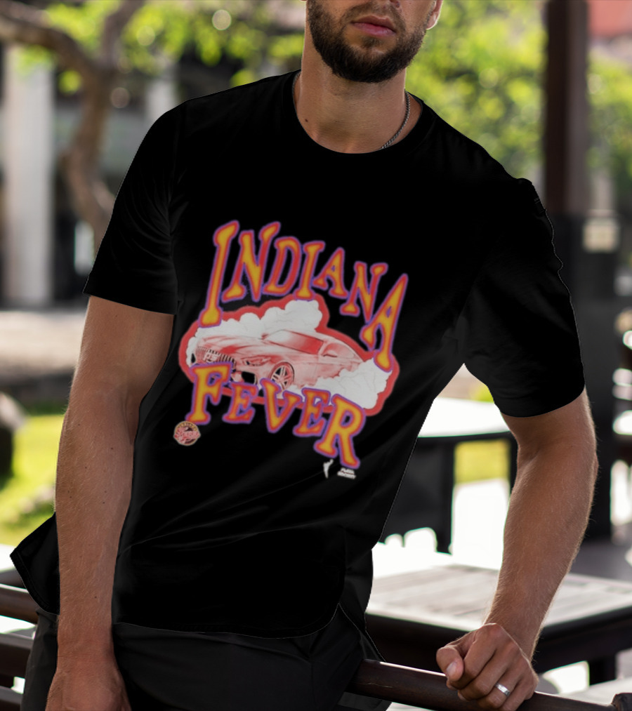 Indiana Fever Car Sketch Design WNBA Team Spirit T-Shirt