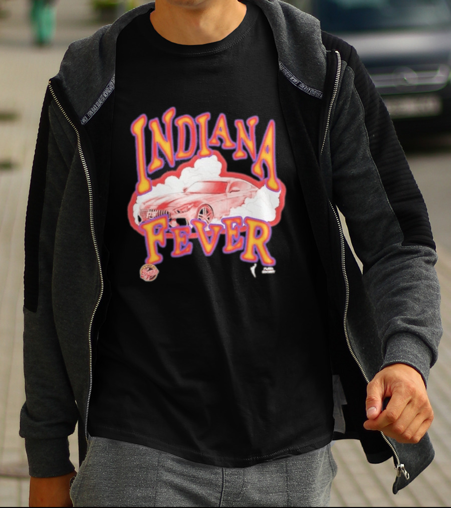 Indiana Fever Car Sketch Design WNBA Team Spirit T-Shirt