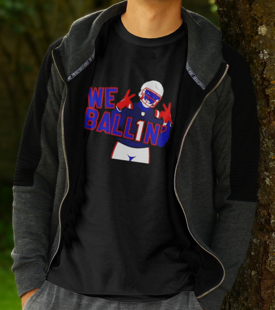 New England Patriots We Ballin Number 1 Football T-Shirt