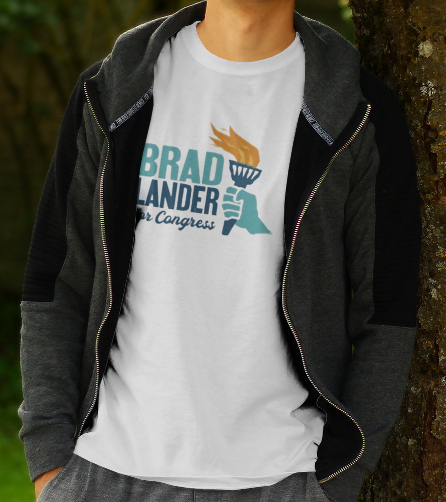 Brad Lander For Congress Torch T-Shirt