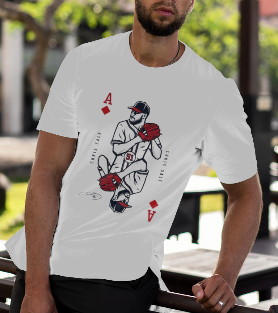 Chris Sale Ace Of Diamonds Playing Card MLB Baseball T-Shirt