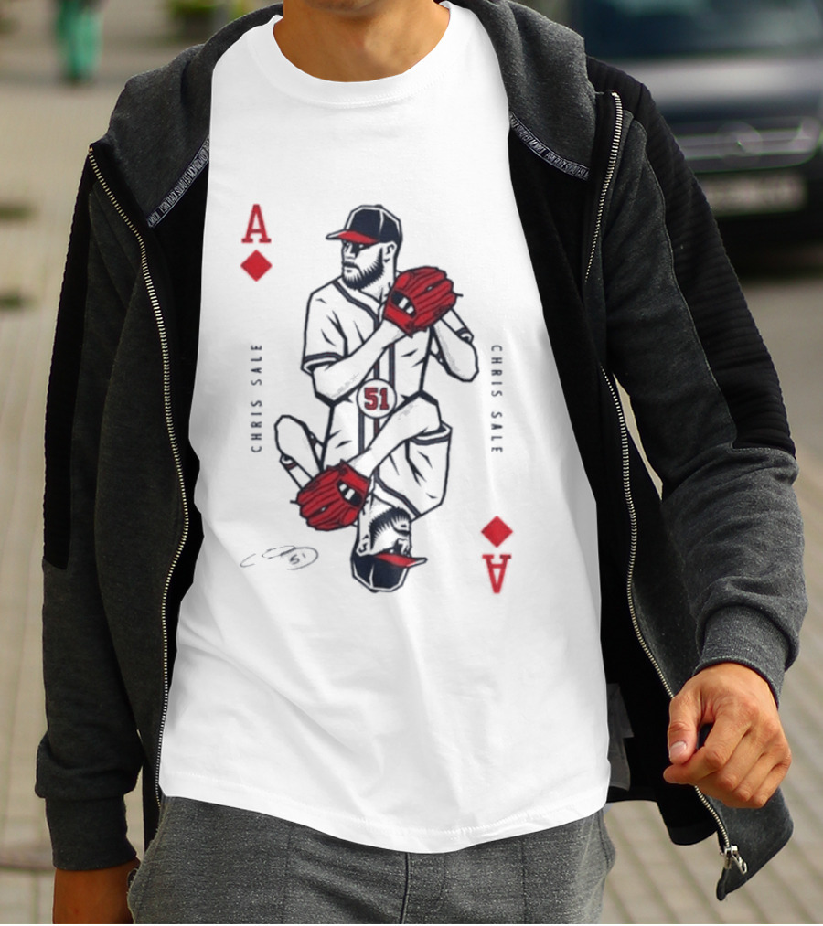 Chris Sale Ace Of Diamonds Playing Card MLB Baseball T-Shirt
