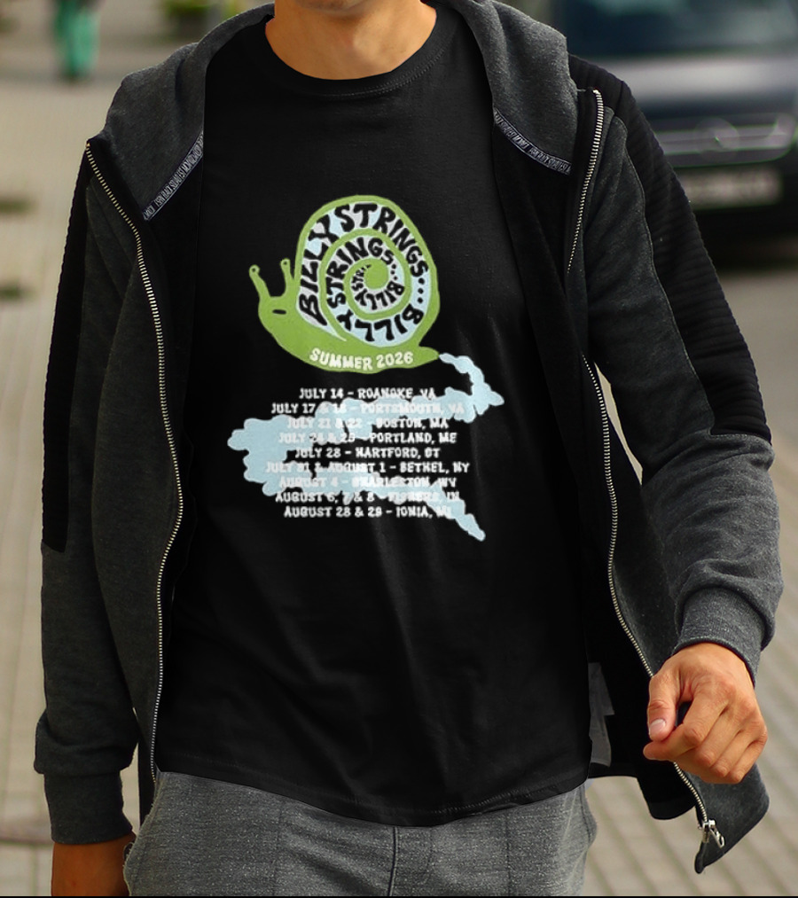 Billy Strings Summer 2026 Snail Tour Dates July August Schedule T-Shirt