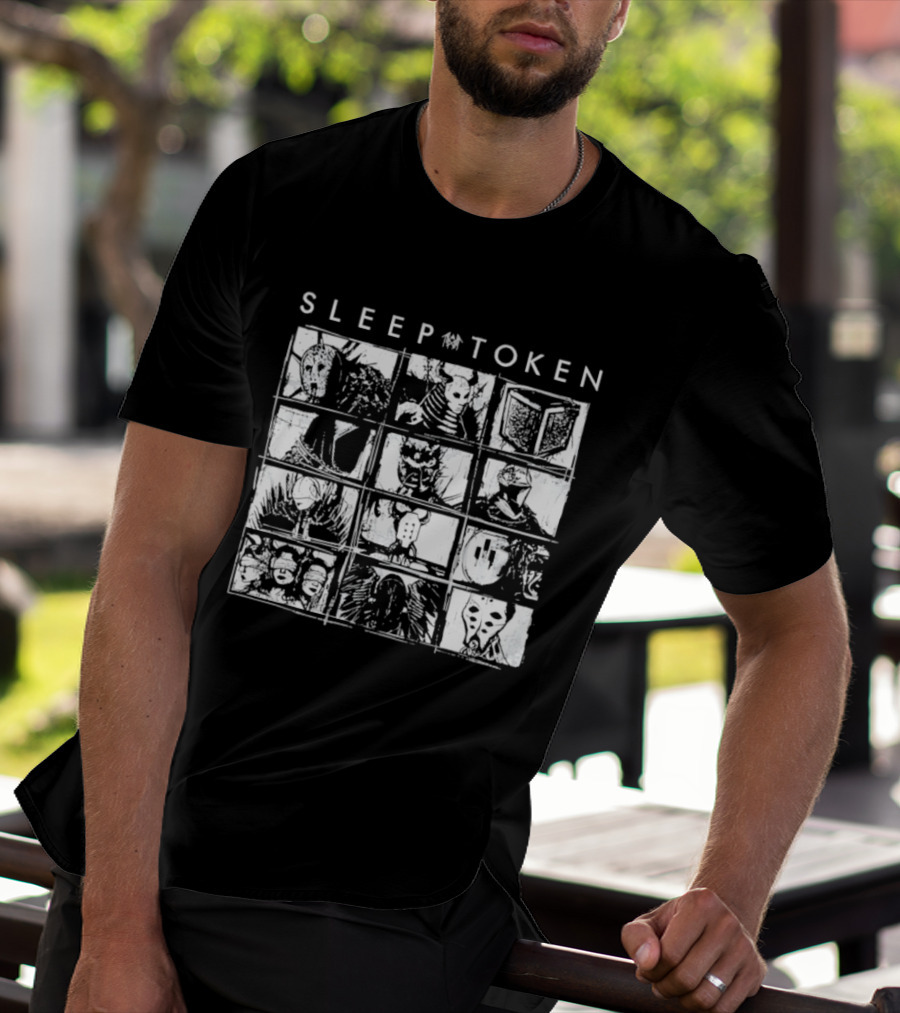Sleep Token Band Grid Metal Music T-Shirt