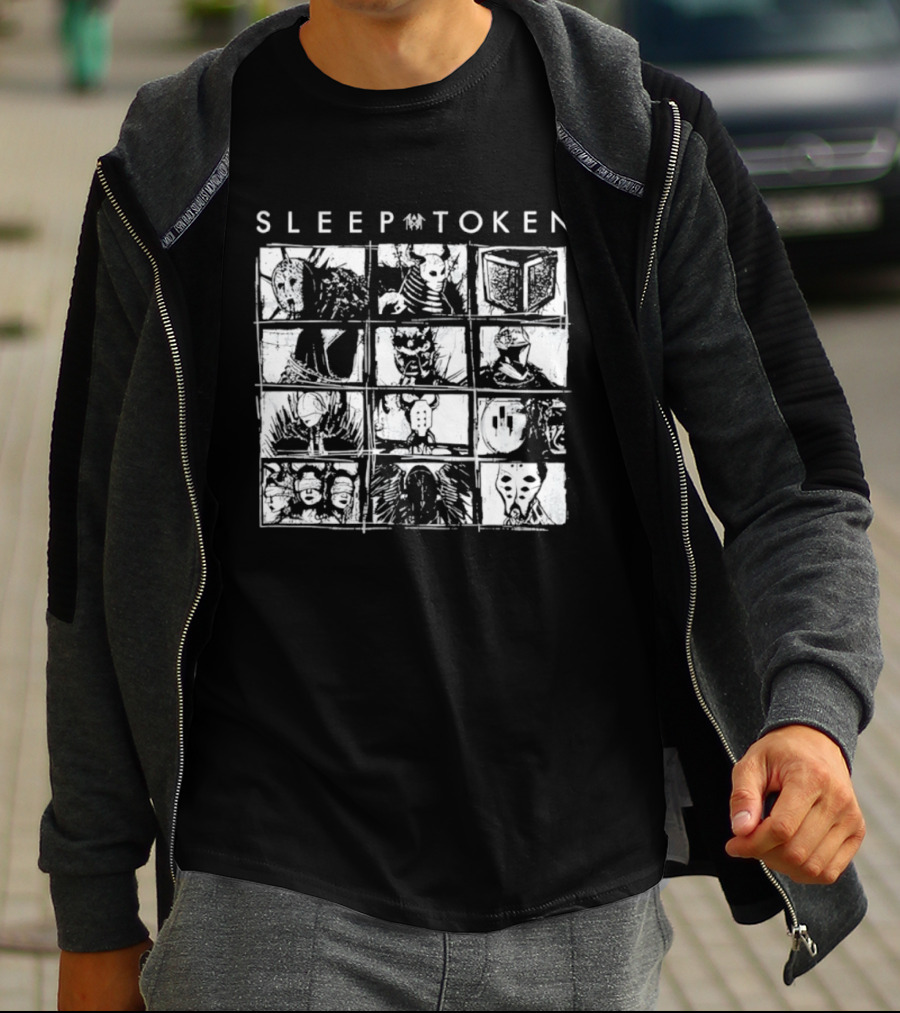 Sleep Token Band Grid Metal Music T-Shirt