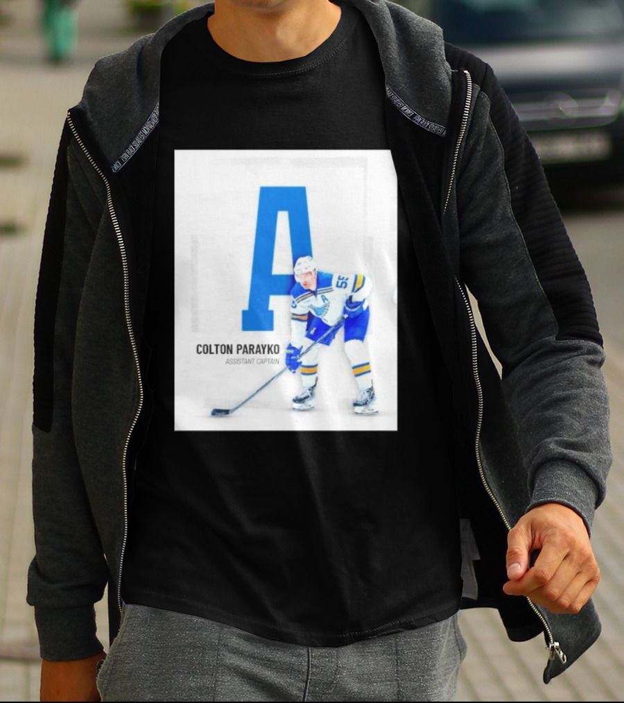 Colton Parayko St Louis Blues Assistant Captain No 55 Hockey Player T-Shirt