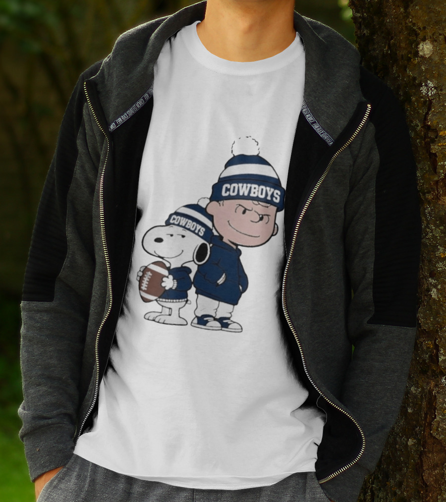 Snoopy Charlie Cowboys Football Fan T-Shirt