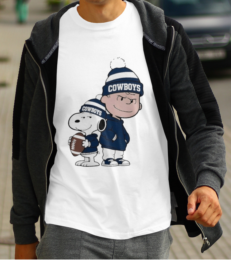 Snoopy Charlie Cowboys Football Fan T-Shirt