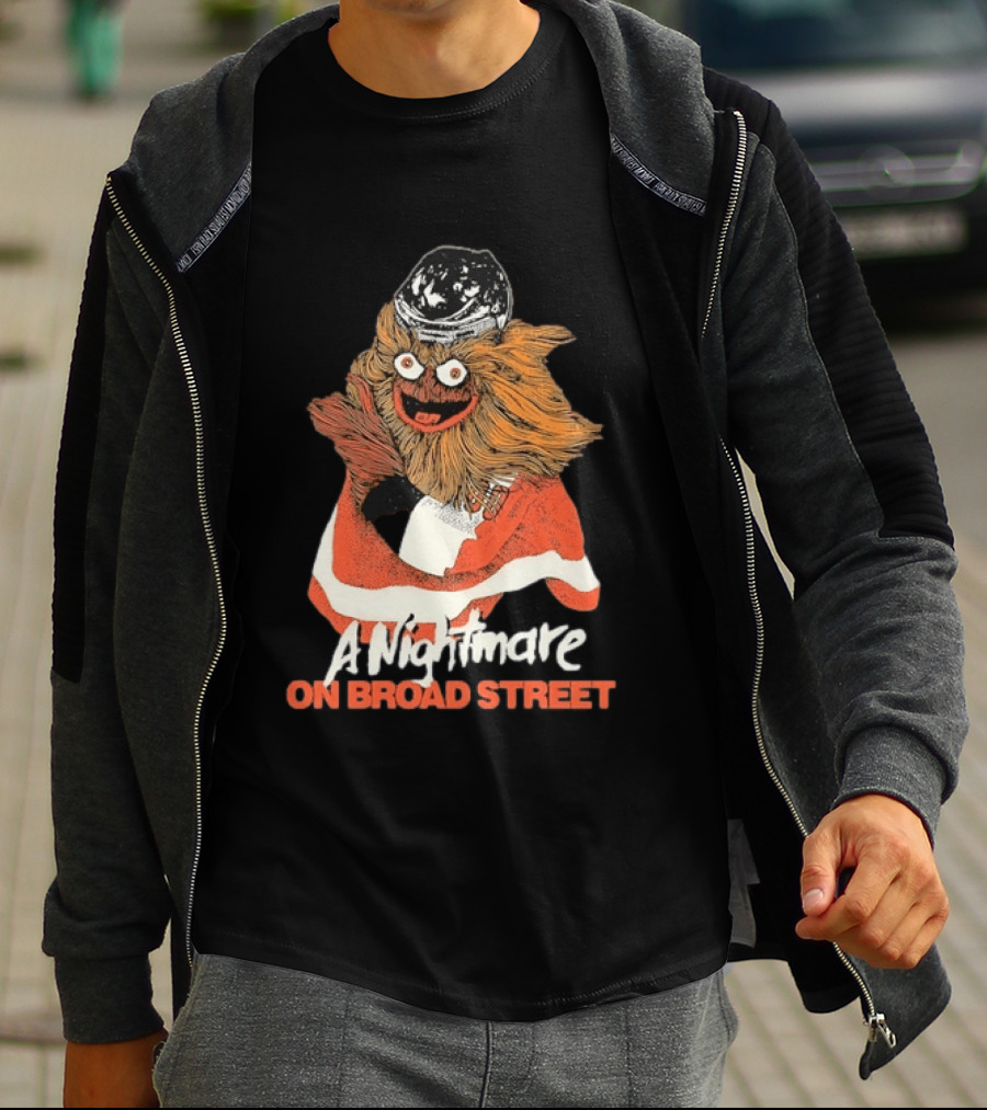 Philadelphia Flyers Gritty A Nightmare On Broad Street T-Shirt