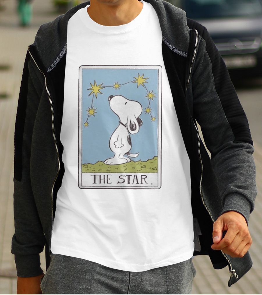 Snoopy The Star Tarot Card With Constellation T-Shirt