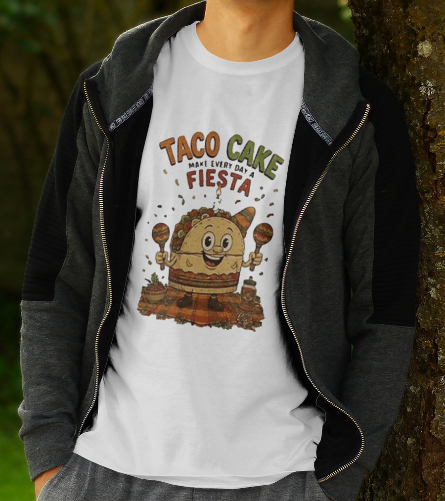 Taco Cake Maraca Party Make Every Day A Fiesta T-Shirt