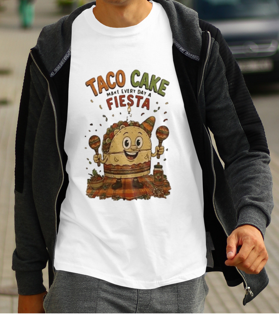 Taco Cake Maraca Party Make Every Day A Fiesta T-Shirt