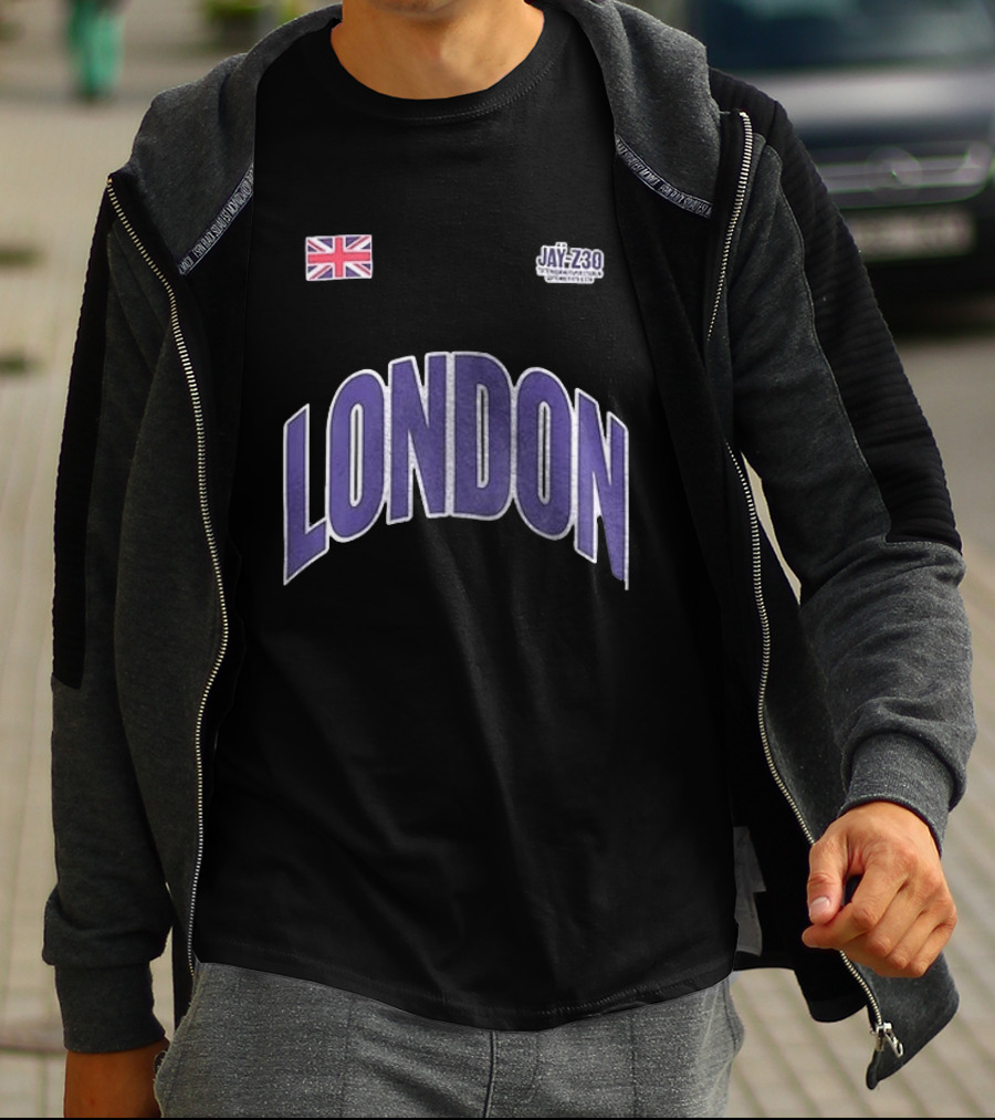 Jay Z London Pop Up Tottenham Hotspur Stadium Name And Number With Union Jack Flag T-Shirt