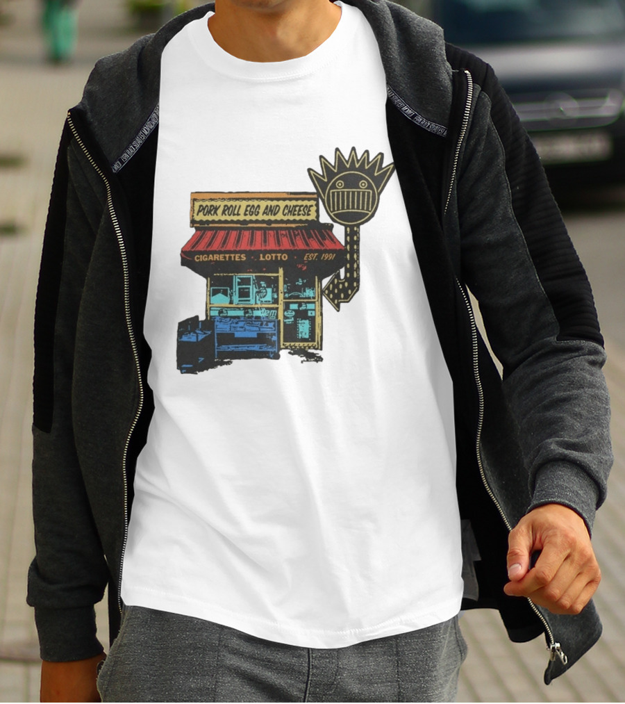 Ween Pork Roll Egg And Cheese Cigarettes Lotto 1991 Storefront T-Shirt