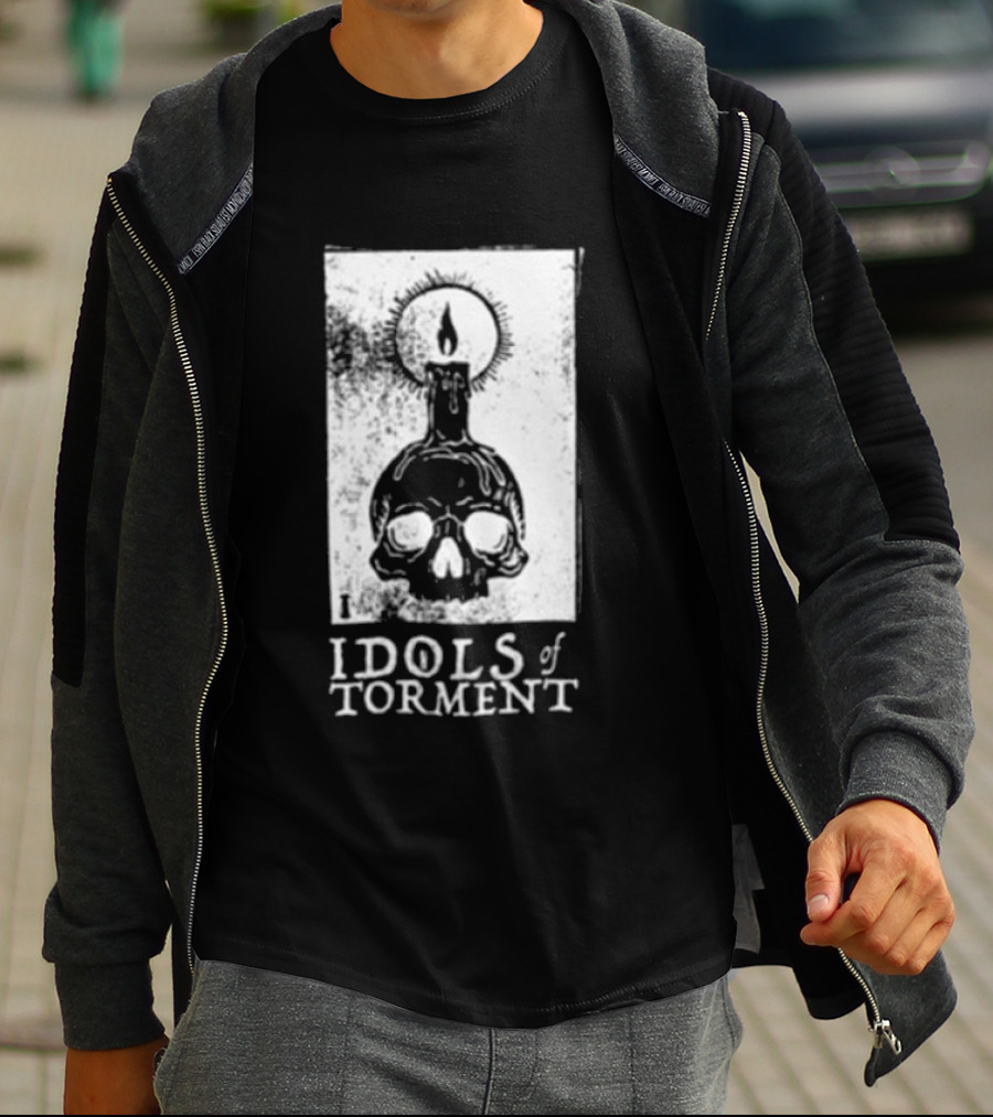 Black Magic Creative Store Idols Of Torment Skull Candle T-Shirt