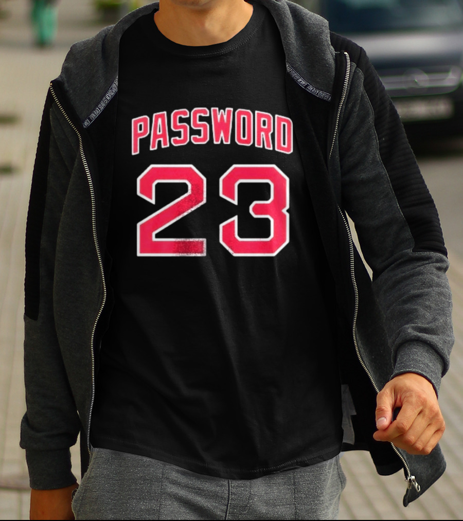 Boston Red Sox Password 23 Worcester Name And Number T-Shirt