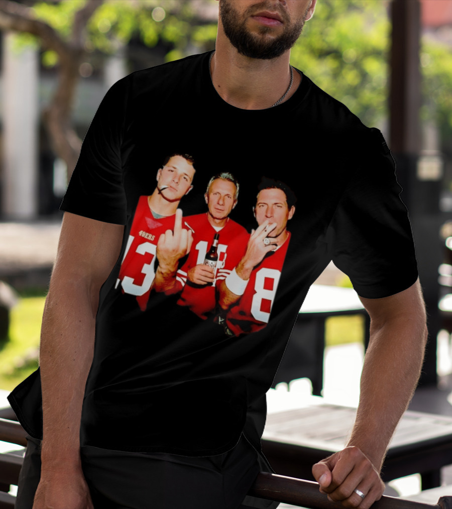 Brock Purdy Joe Montana Steve Young 49ers Legends NFL Players T-Shirt
