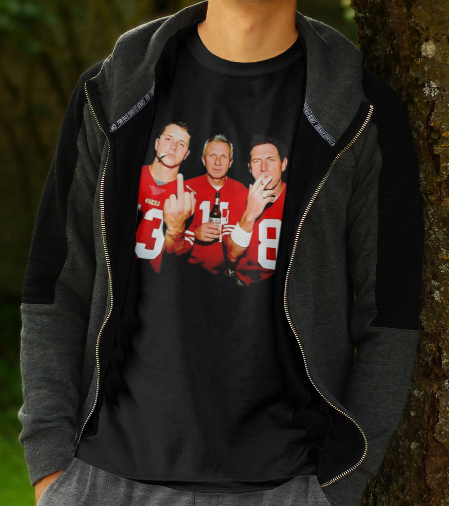 Brock Purdy Joe Montana Steve Young 49ers Legends NFL Players T-Shirt