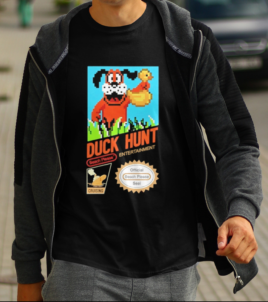Duck Hunt Entertainment Beach Please Cruising Gaming T-Shirt