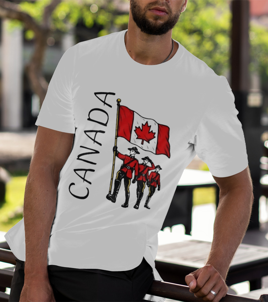 Canada Flag Royal Canadian Mounted Police Parade T-Shirt