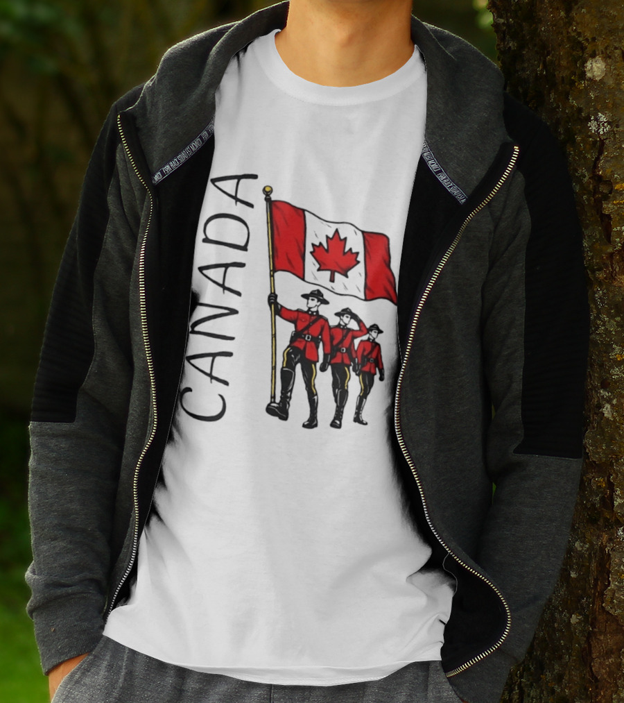Canada Flag Royal Canadian Mounted Police Parade T-Shirt