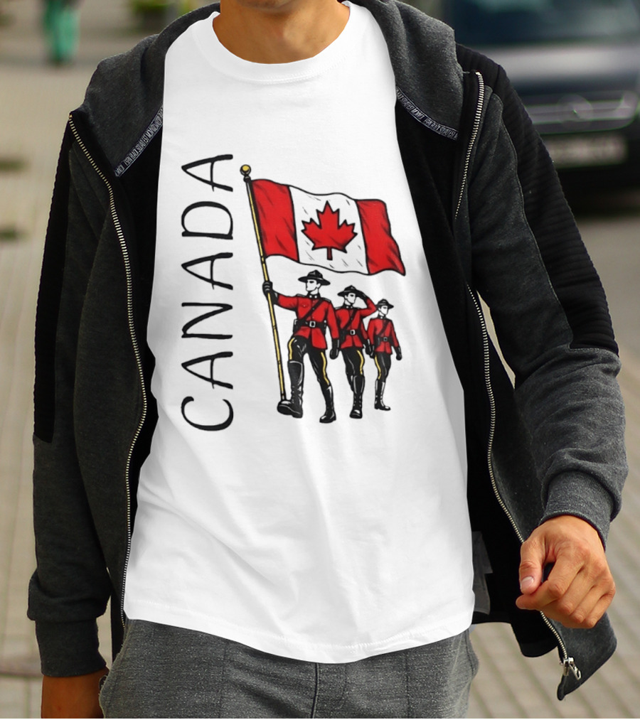 Canada Flag Royal Canadian Mounted Police Parade T-Shirt