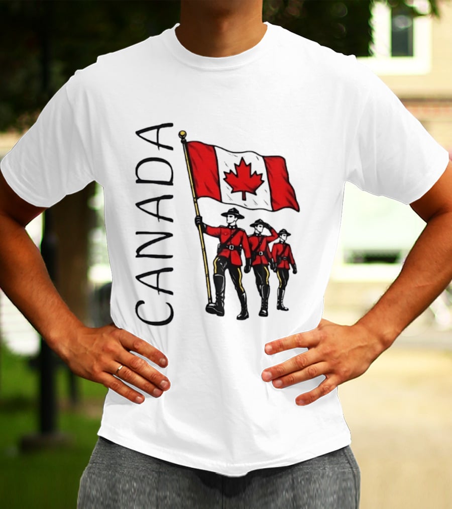 Canada Flag Royal Canadian Mounted Police Parade T-Shirt