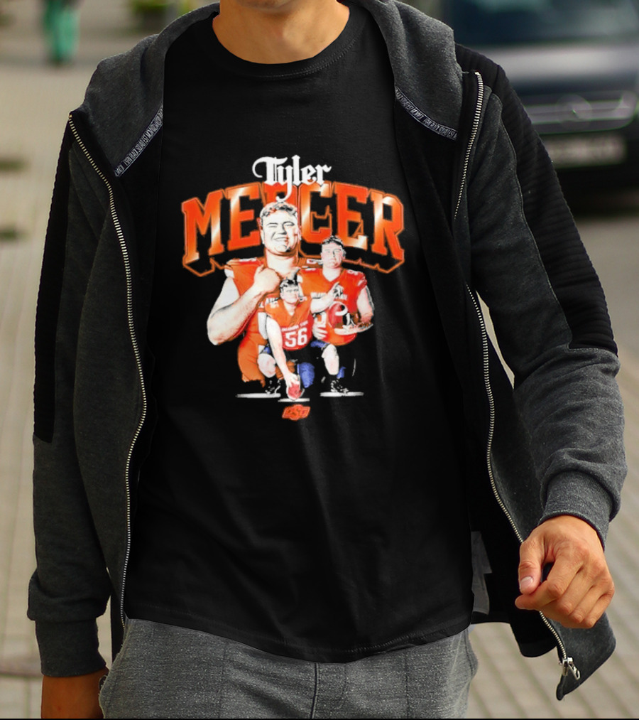Tyler Mercer Oklahoma State Football Player Number 56 T-Shirt