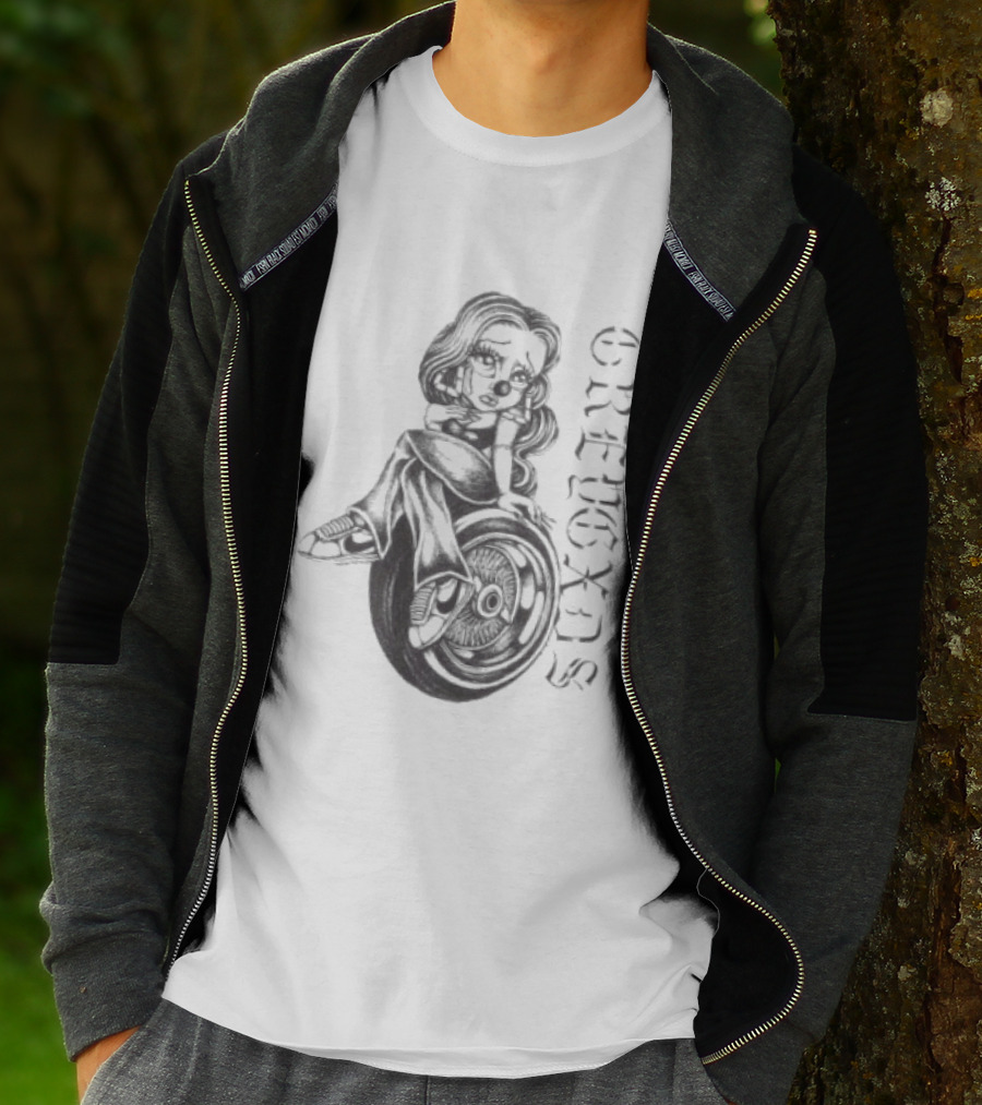Greygxds Women's Lady Luck Raglan Vintage Style Art With Wheel T-Shirt