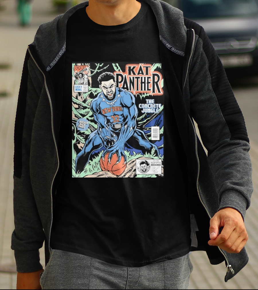 Kat Panther New York 32 The Concrete Jungle Comic Cover Booker Back Page T-Shirt